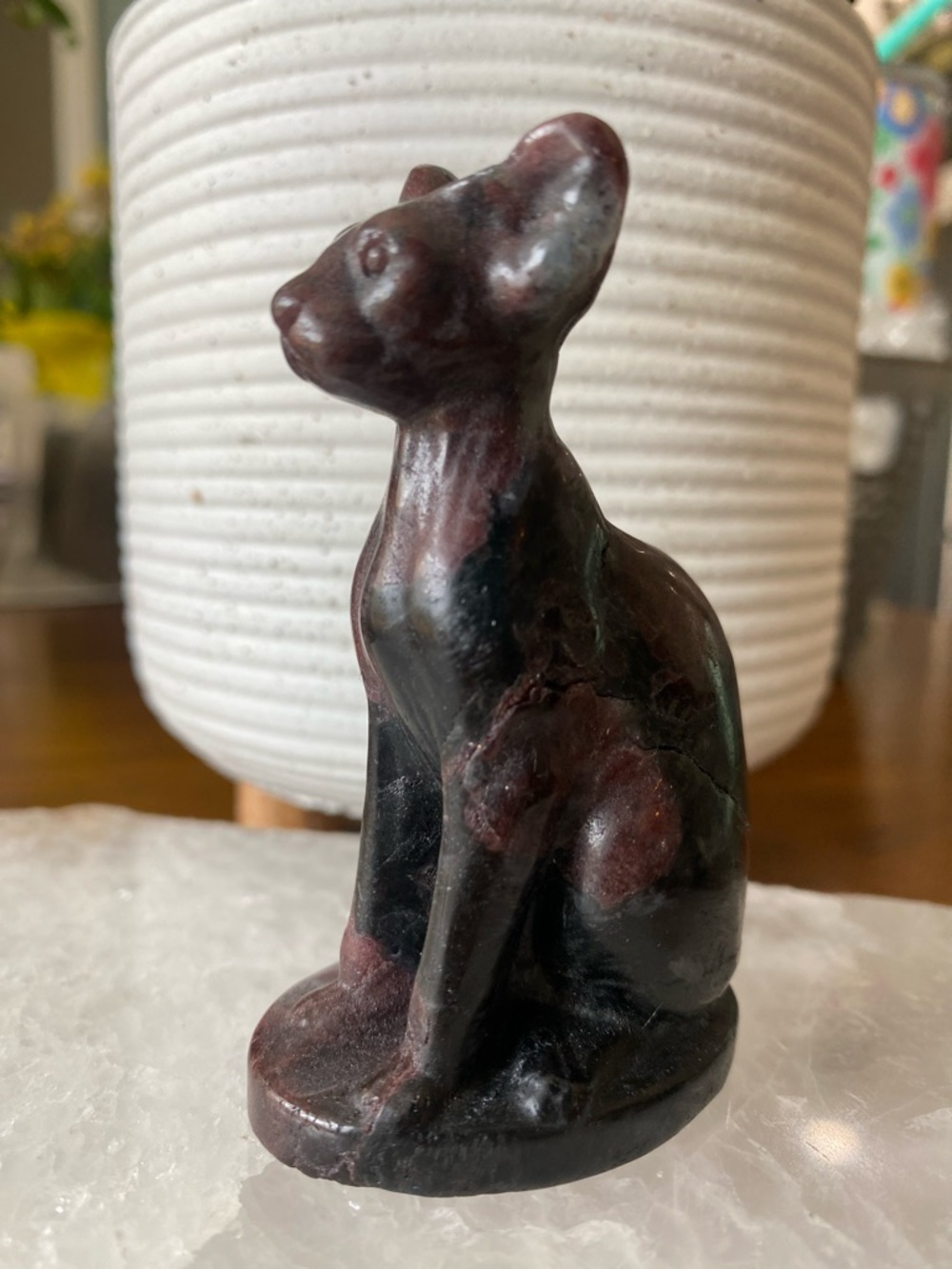 Garnet Sphinx Kitty Figurine